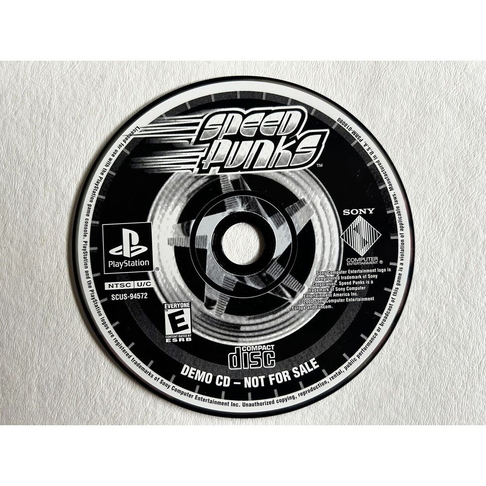 Speed Punks PS1 PlayStation 1 - DEMO CD Disc Only No Case Or Manual